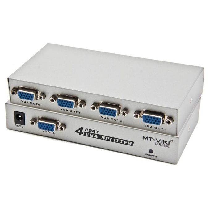 4 Port VGA Splitter Powered 1 Input 4 Output for Video Screen Duplication very high quality durable and reliable -WITH WARRANT1 VGA Input, 4 VGA Output4 Port 150MHz VGA Splitter