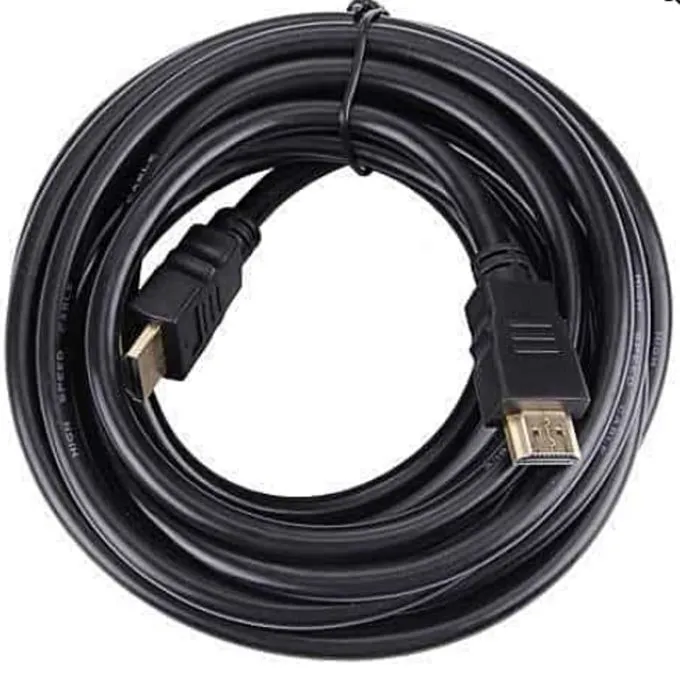 HDMI Cable 5 Meters Wire High Speed With FULL HD HDMI Cable 5 Meters - Black 5m HDMI Cable 5 Meters - Black 5m