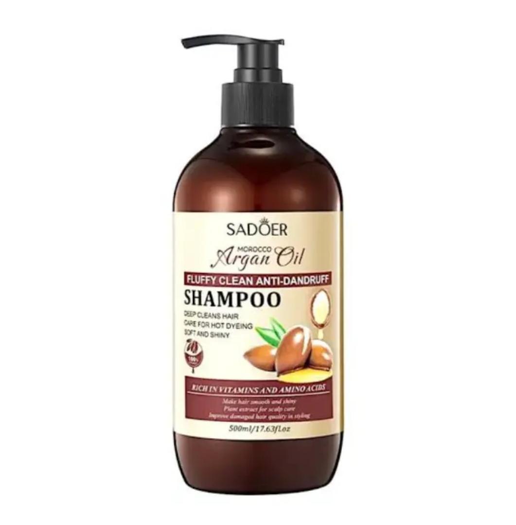 Sadoer Argan Oil Shampoo, Argan Oil Haircare Against Dandruff Itchy and Dry Scalp, Sulfate Free Shampoo,Moisturising Shampoo,Dandruff Shampoo Helps Reduce Hair Loss,Strong Hair,Softness and Shine