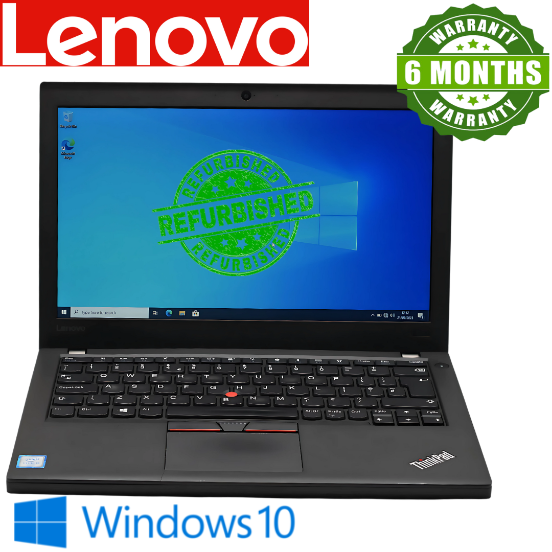 Lenovo ThinkPad X270 – 6th Gen Intel Core i5 (2.60GHz), 8GB RAM, 256GB SSD, Windows 10 Pro, Fingerprint Sensor, Compact and Lightweight Business Laptop.