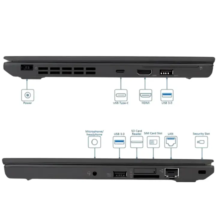 Lenovo ThinkPad X270 – 6th Gen Intel Core i5 (2.60GHz), 8GB RAM, 256GB SSD, Windows 10 Pro, Fingerprint Sensor, Compact and Lightweight Business Laptop.