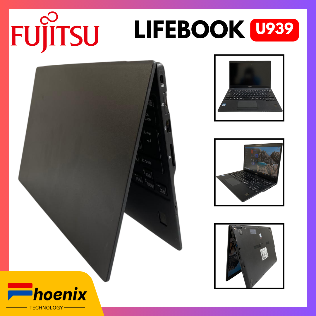 Fujitsu Lifebook U939/B – Refurbished – Intel Core i5-8365U, 8GB RAM, 256GB SSD, 13.3” Full HD Display, Windows 10 – Ultra-Lightweight Business Laptop.