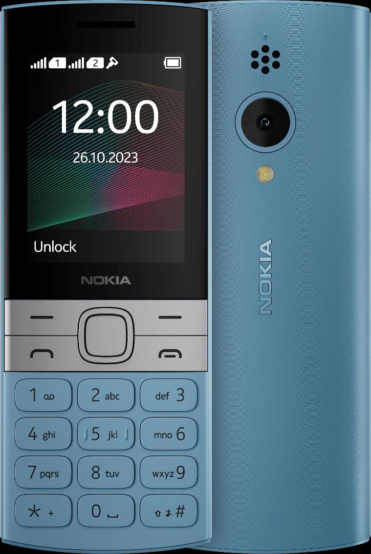 Nokia 150 feature phone, 1020mah,supports fm radio,support  sd card upt 32gb,Dual sim,o.3 camera,2.4 screen  size display
