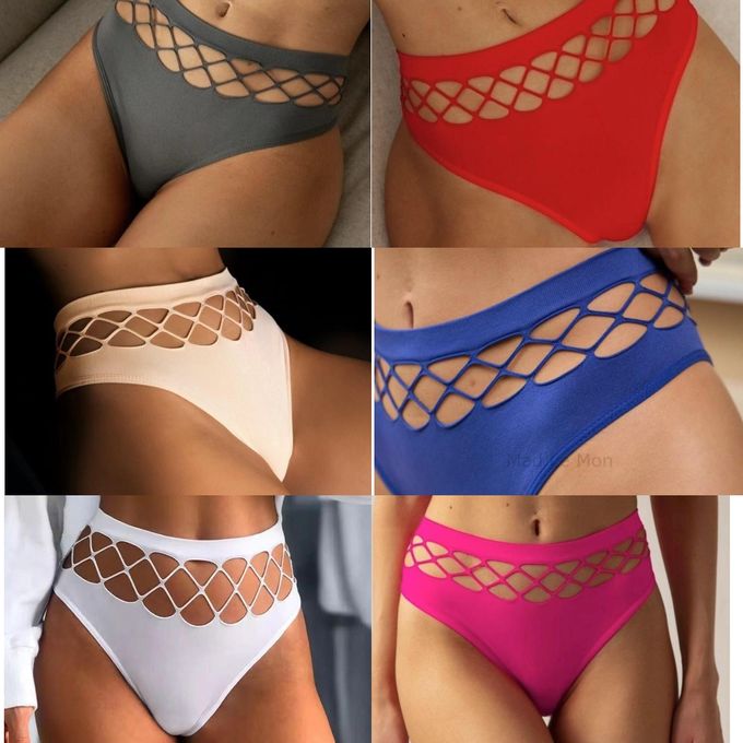 Fashion 3PCs Love You Pure Cotton Lace Thong Women Panties Ladies Panty