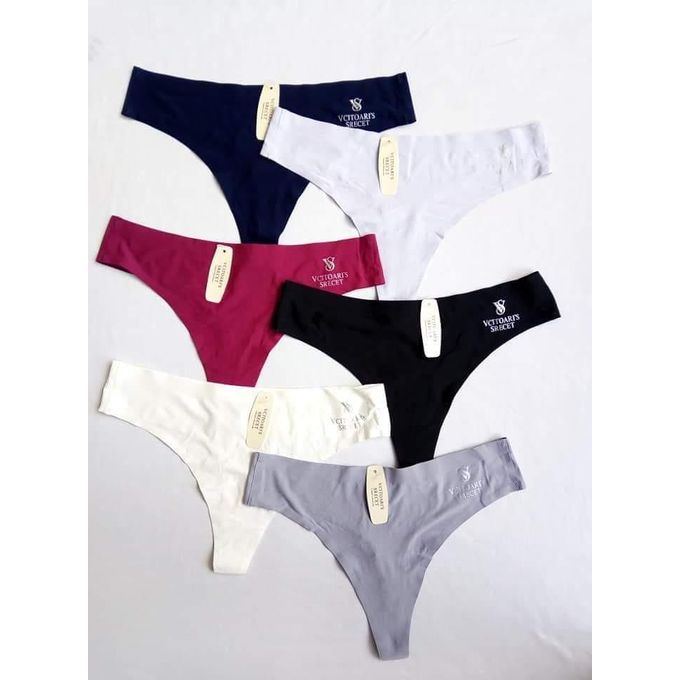 Fashion Women's 4-Pack Seamless Bonded Stretch Thong Panty