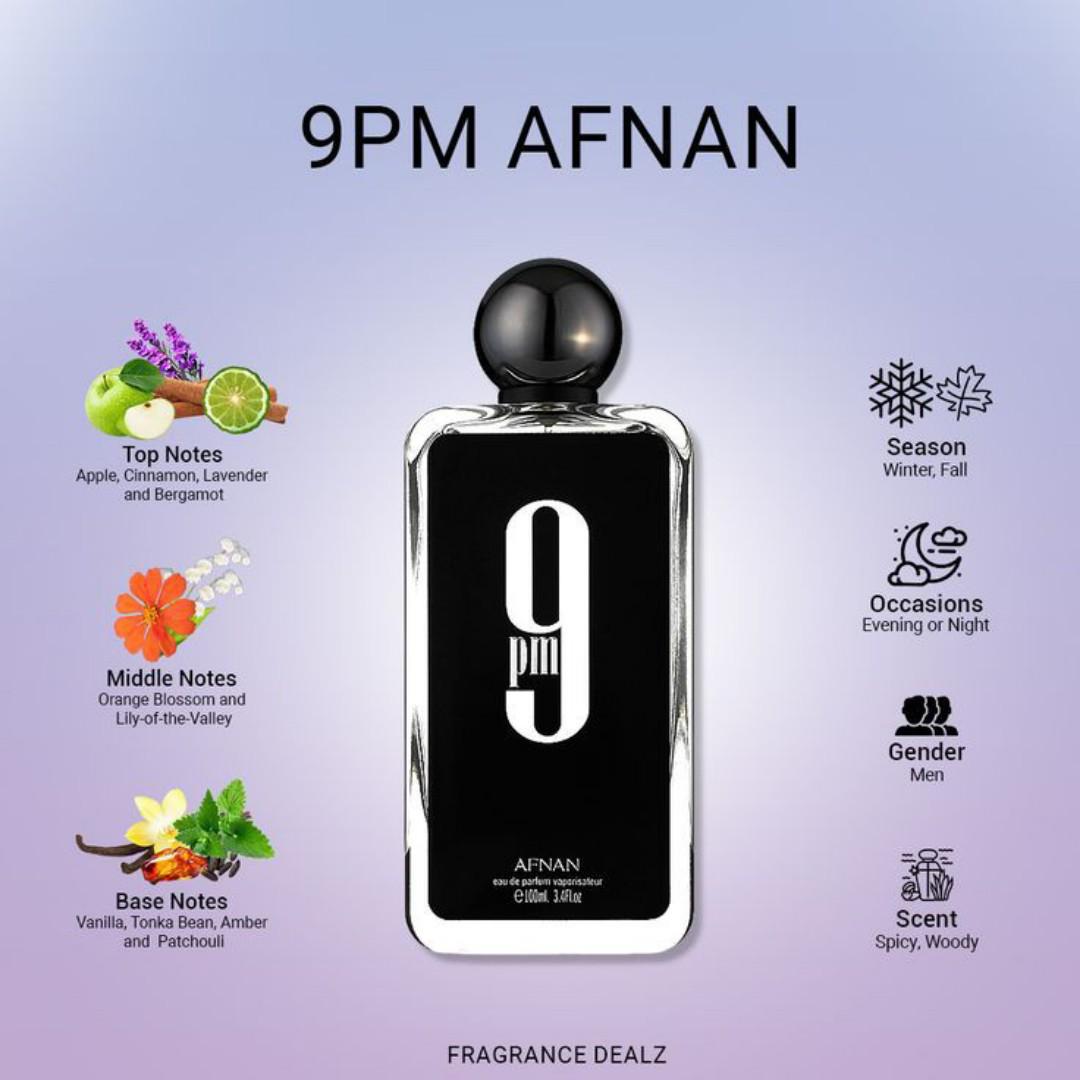 Afnan 9PM for the Confident Smooth Operator Man - EAU DE PARFUM 100ML Perfume - Beast mode nighttime Cologne, Long-lasting 10hrs+ with heavy projection leaves an Amber Vanilla trail. Gift You/him