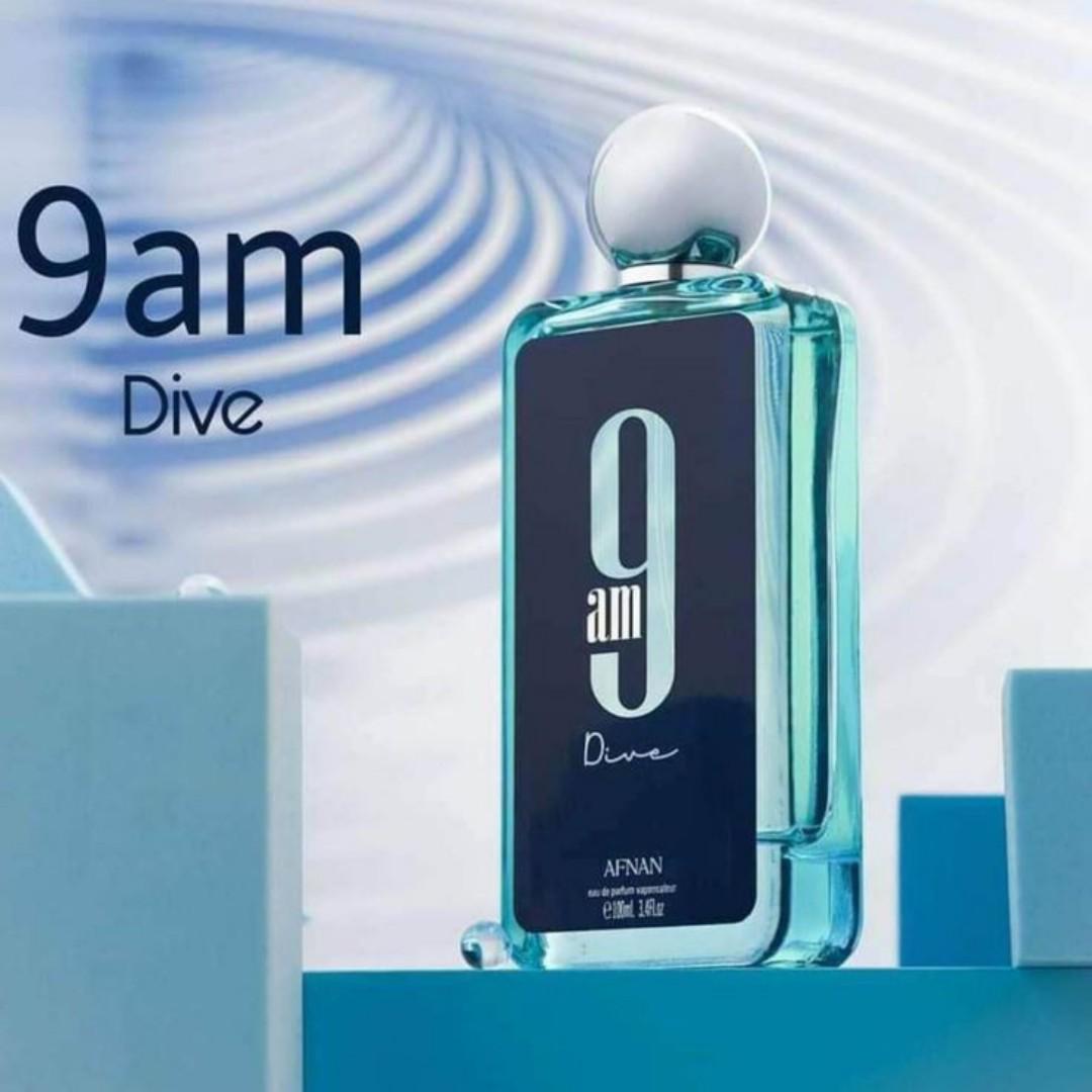 Afnan 9PM Dive Perfume | 100ML | Fresh Acquatic Fragrance | Great for an Active Man |  Long-lasting 7hrs | Projection Noticeable | Leaves a Clean Trail | Day / Night Spray | Gift Worthy  # 2026 Scent