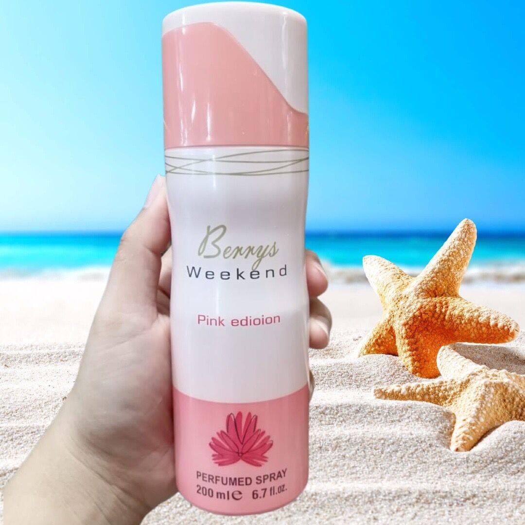 Berries Weekend Pink Edition by Fragrance World | Fruity. Floral Fragrance for Women/Ladies | Floral. Fruity Scent. Long-lasting  (8Hrs) Perfume (5OML, 100ML💘) OR Spray (200ML). # Easter Sale Scents