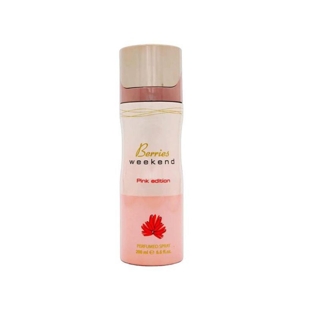 Berries Weekend Pink Edition by Fragrance World | Fruity. Floral Fragrance for Women/Ladies | Floral. Fruity Scent. Long-lasting  (8Hrs) Perfume (5OML, 100ML💘) OR Spray (200ML). # Easter Sale Scents