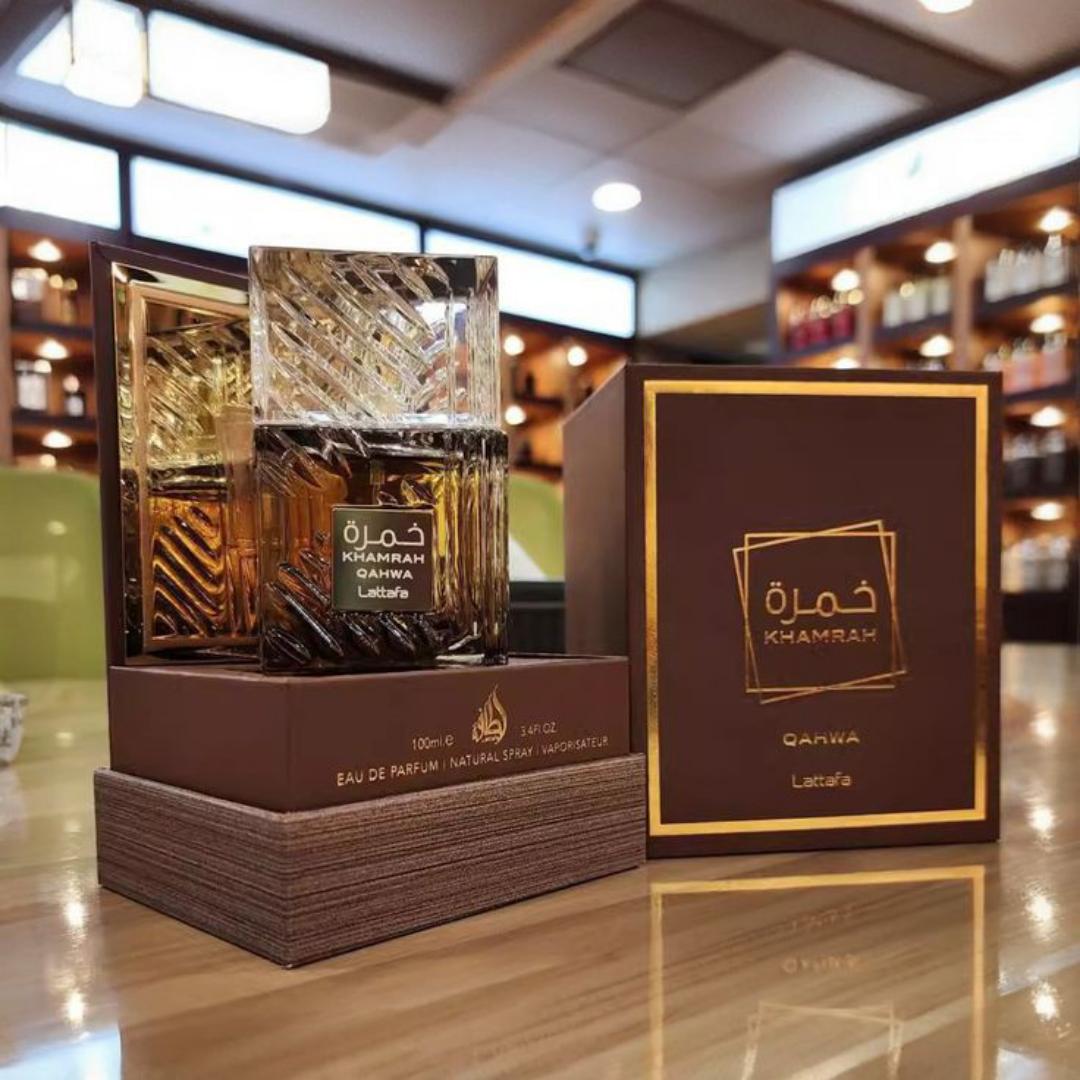 Lattafa Khamrah Qahwa Perfume - A Unisex Fragrance in 100ML, 200ML Body spray. From Spicy Gourmand Family lasting 10HRS+ Sprayed on Skin- Leaves a noticeable scent tral. 4 Men&Women into Rich Scents