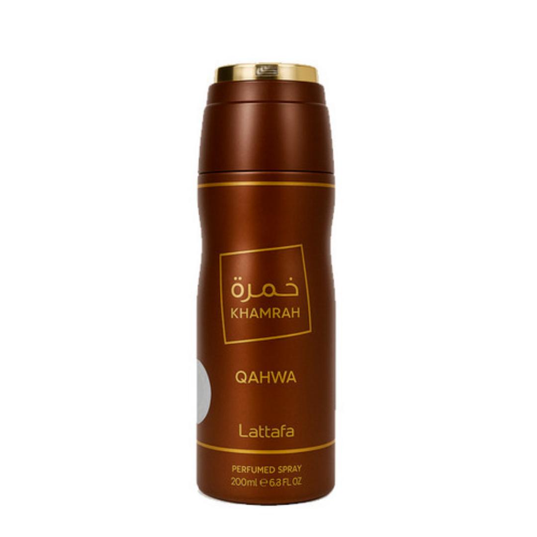 Lattafa Khamrah Qahwa Perfume - A Unisex Fragrance in 100ML, 200ML Body spray. From Spicy Gourmand Family lasting 10HRS+ Sprayed on Skin- Leaves a noticeable scent tral. 4 Men&Women into Rich Scents