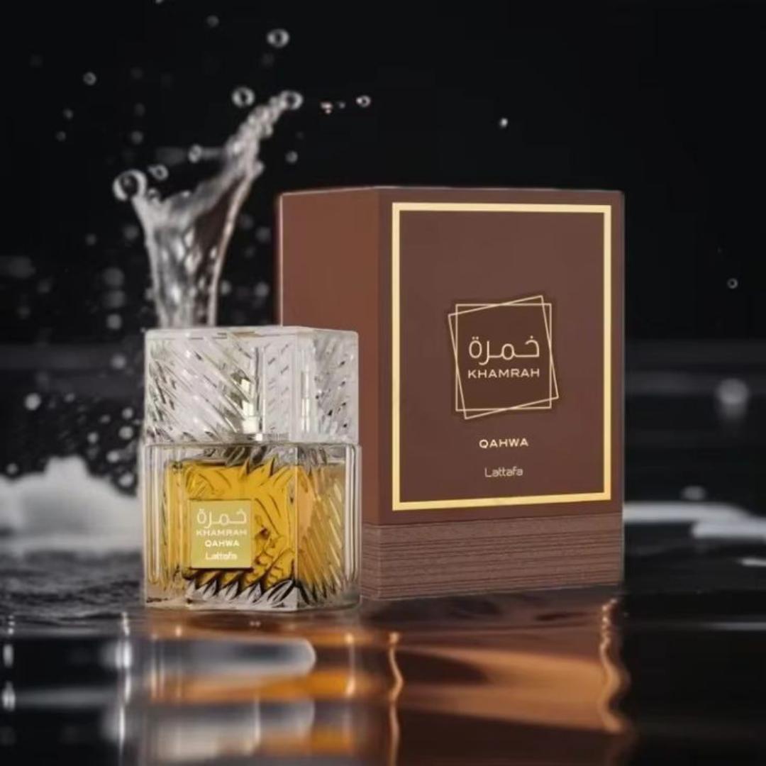 Lattafa Khamrah Qahwa Perfume - A Unisex Fragrance in 100ML, 200ML Body spray. From Spicy Gourmand Family lasting 10HRS+ Sprayed on Skin- Leaves a noticeable scent tral. 4 Men&Women into Rich Scents