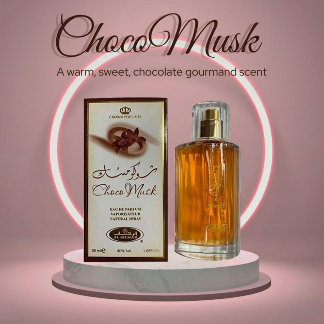NEW 🔥Choco Musk Perfume - 50ML Unisex Spray | AL RAHAB | Sweet Chocolate & Vanilla Musk Scent | A Long-lasting (8hrs), Affordable Arab Fragrance. Perfect for cozy evenings, casual outfits or layering