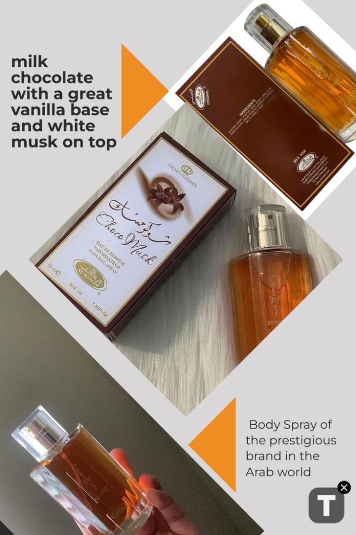 NEW 🔥Choco Musk Perfume - 50ML Unisex Spray | AL RAHAB | Sweet Chocolate & Vanilla Musk Scent | A Long-lasting (8hrs), Affordable Arab Fragrance. Perfect for cozy evenings, casual outfits or layering