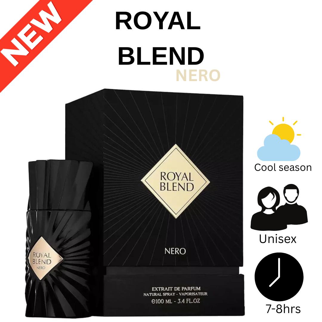 Royal Blend Nero Perfume | A Premium Unisex Woody Aromatic / Spicy Fragrance | 100ML. 12Hrs+ Long  Lasting | Perfect blend of Seductive & Sweet for Men & Women. All Seasons. # New Year Sale, 2026.