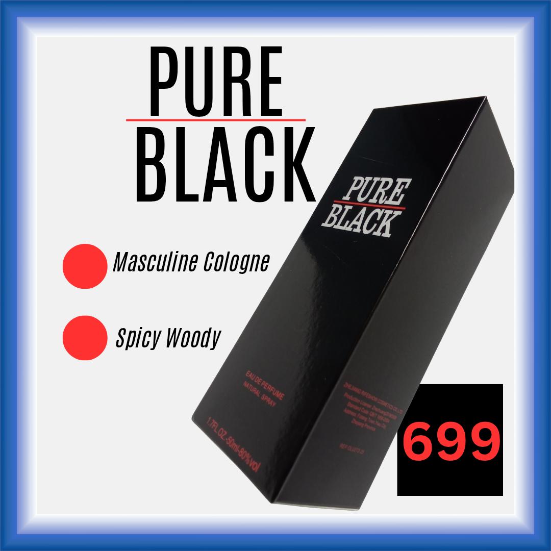 Pure Black. Original Mystical Perfume. Amazing Woody Cologne with a spicy touch for Men. Lasting 8HRS Wear after spraying. All seasons. Marashi ya Wanaume.