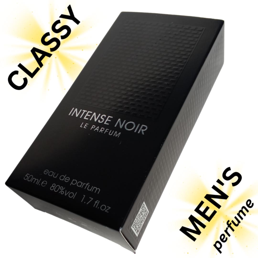 [ NEW ARRIVAL] 🚨 Intense Noir. An Oriental Cologne for the Men. A mix of Sweet, Woody, Vanilla. Long lasting perfume for 12hrs. A Gift worthy fragrance. Perfect for dates, events or everyday scent