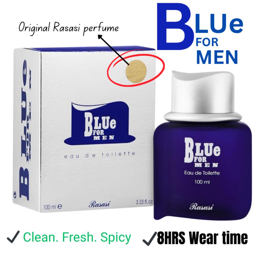 Blue for Men by Rasasi. 100ML Original Masculine Rasasi Cologne. Bold Fresh  Cool Cologne for Men. All seasons with 8HR wear time. Gift worthy. Marashi ya Wanaume. Gift. # New Year Sale Deal, 2026