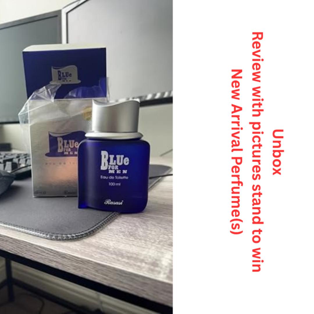 Blue for Men by Rasasi. 100ML Original Masculine Rasasi Cologne. Bold Fresh  Cool Cologne for Men. All seasons with 8HR wear time. Gift worthy. Marashi ya Wanaume. Gift. # New Year Sale Deal, 2026