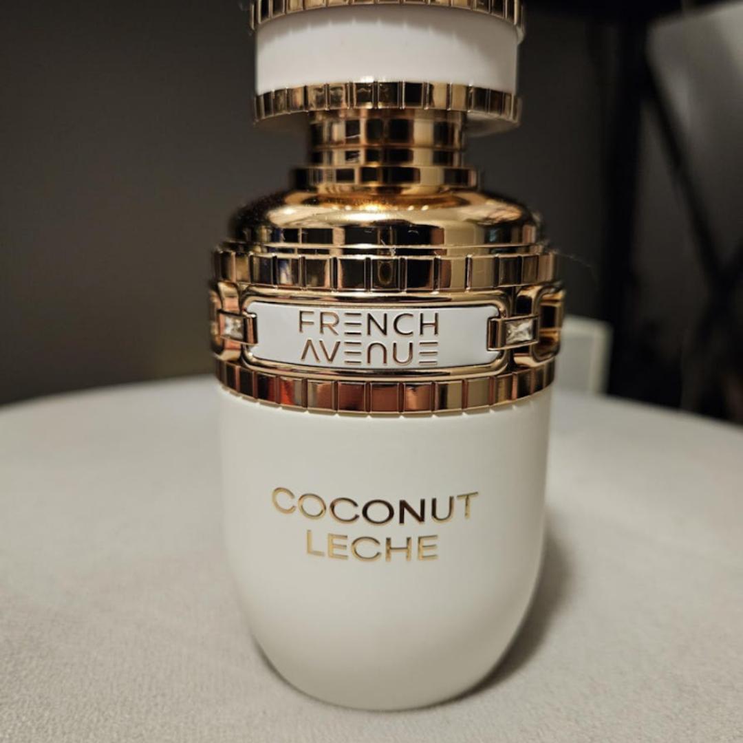 2025 New Arrival Perfume. Coconut Leche by FRENCH AVENUE. Lattest Fragrance. For women / ladies. Sweet / Gourmand. Vanilla. Coconut. 100Ml. Long lasting Spray. Gift worthy