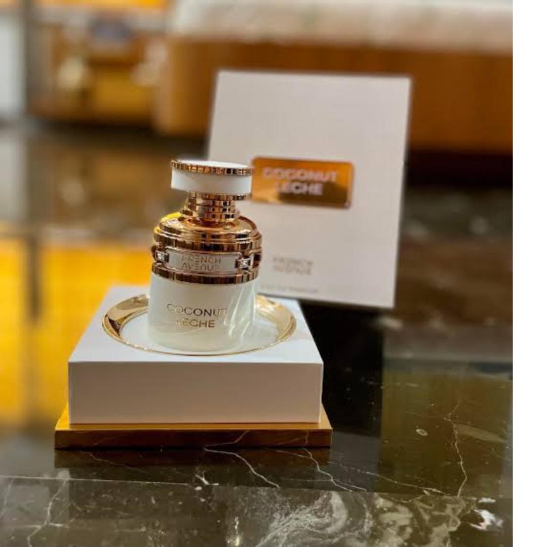 2025 New Arrival Perfume. Coconut Leche by FRENCH AVENUE. Lattest Fragrance. For women / ladies. Sweet / Gourmand. Vanilla. Coconut. 100Ml. Long lasting Spray. Gift worthy