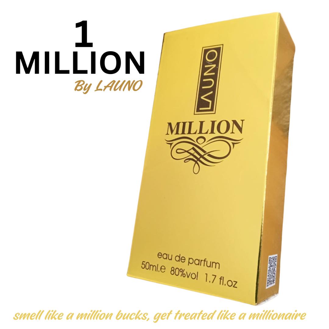 1 Million perfume by LAUNO. 100ML fragrance for Men | Long lasting Spray | 50ML  Oriental Vanilla Scent Profile | Marashi ya Wanaume | # New Year Sale Deal, 2026
