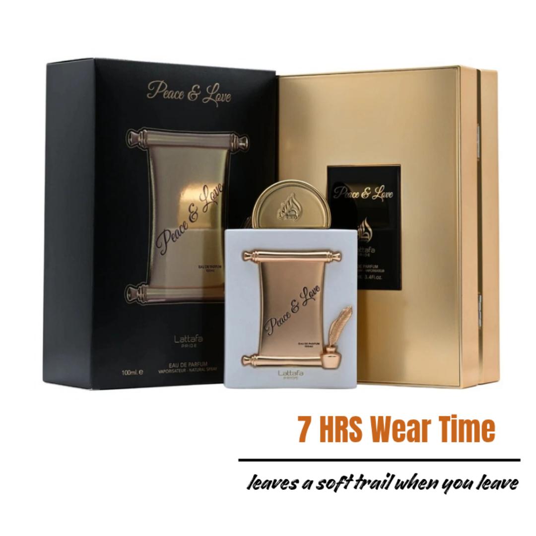 PEACE : LOVE by LATTAFA Perfume. A Fruity - Floral Fragrance for Women. 7 Hrs - Long Lasting on Clothes. Timeless. Spray. Arabic. Gift worthy. Ladies. Marashi ya Wanawake. # New Year Sale, 2026.