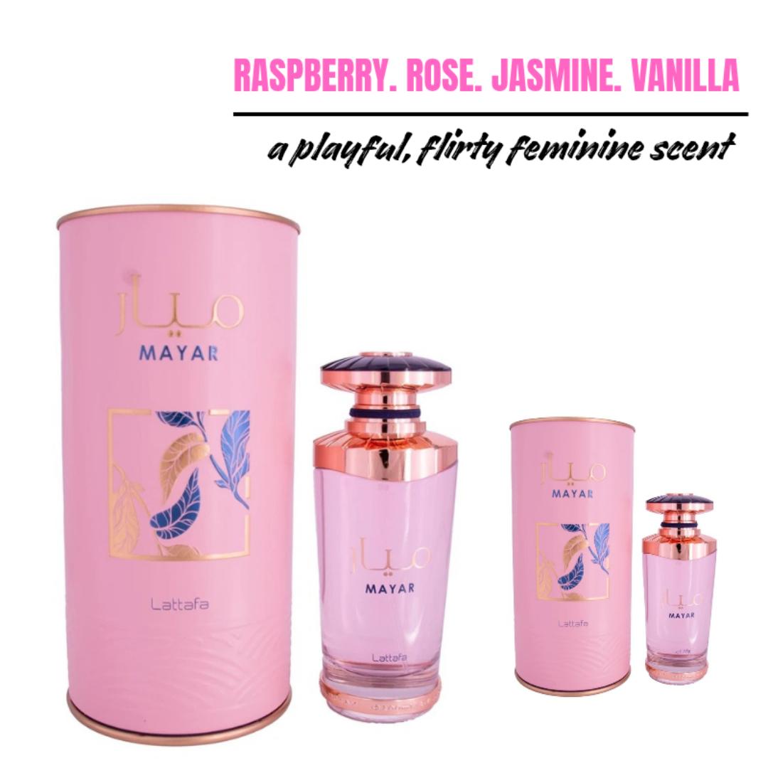 Mayar Lattafa Perfume - 100ML Or 200Ml Body Spray - A Floral Fruity Fragrance for Women/Ladies.  Feminine Graceful Vibes. Long-Lasting Spray 8 Hrs. Noticeable Trail. Day/ Night wear time. #BlackFriday