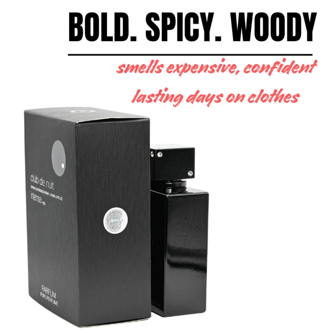ARMAF | Club de Nuit Intense Man Perfume | 100ML EDP Arabic Fragrance For Men | 12HRS, Days on Clothes | Long lasting Wear Time | Woody - Spicy - Fresh Scent | Cologne for Nights, Dates. Gift Worthy