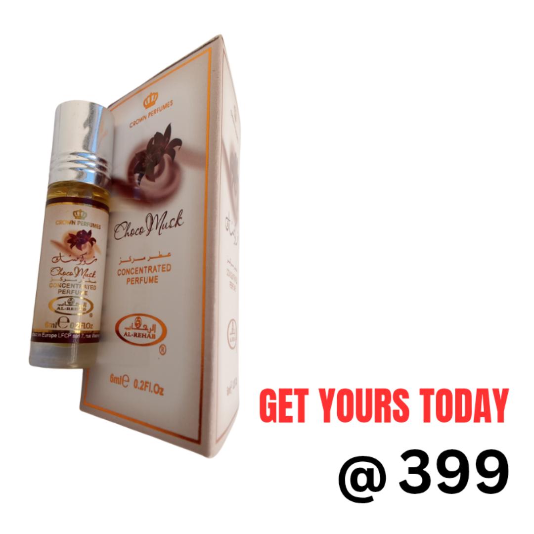 AL REHAB | Choco Musk Perfume Oil |  Unisex / Enjoyed by Women & Men | Sweet - Gourmand - Vanilla. Arabic Roll On Oil. 24 Hours Long Lasting. Black Friday Sale/Offer. Gift Worthy.