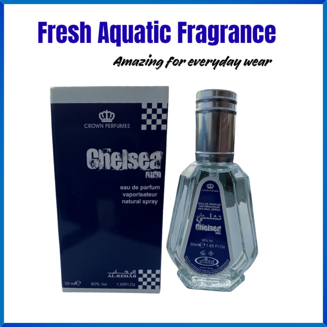 Chelsea Man Perfume Combo | AL REHAB BRAND | Chelsea Man Perfume & Perfume Oil | Cool & Fresh Scent | Last 24Hrs | Gift Worthy for Men