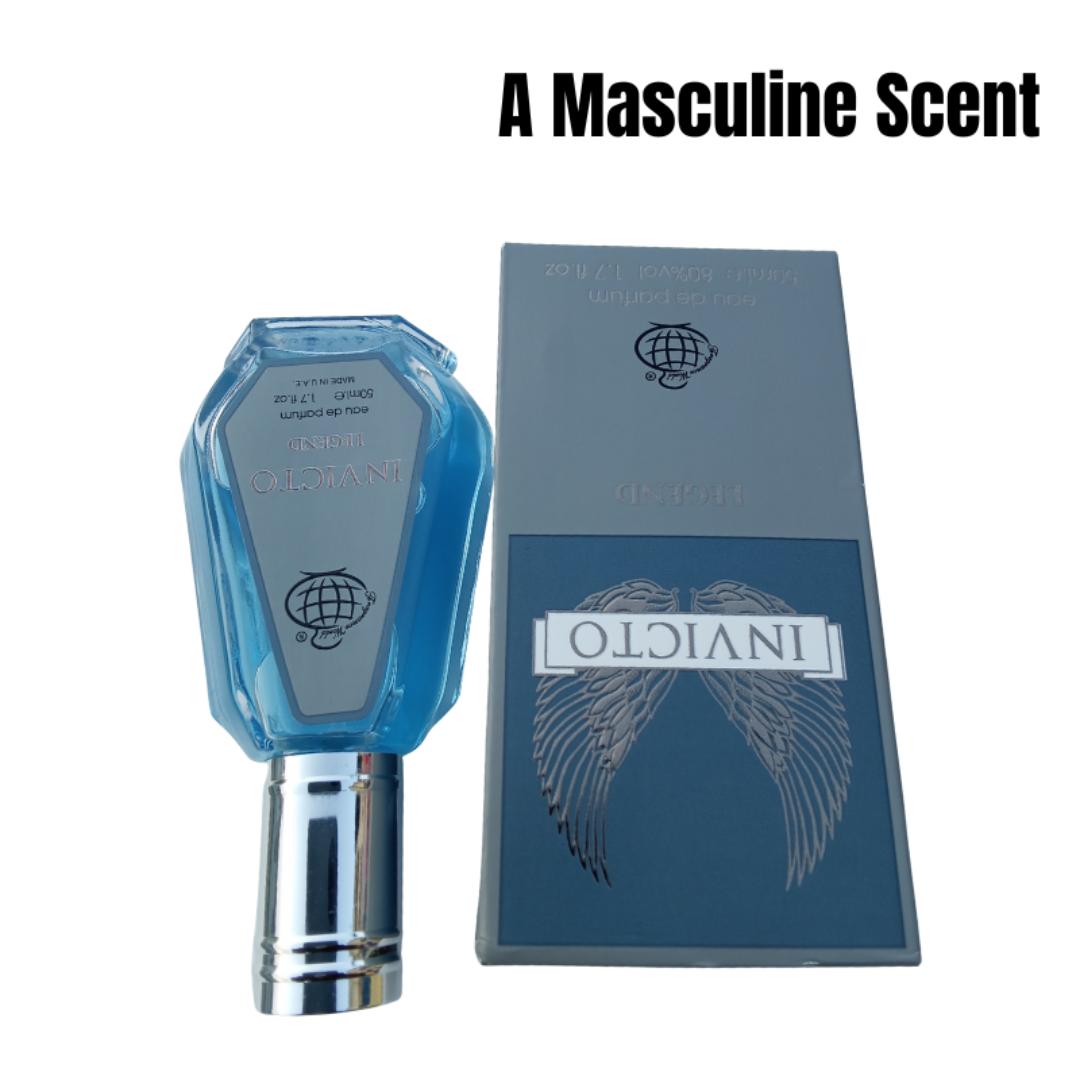 Fragrance World | Invicto Legend Perfume | 50 ML Cologne for Men | Fresh Cool for 8 Hrs Sprayed | Long Lasting. # Christmas / X-Mas Offer / Deal