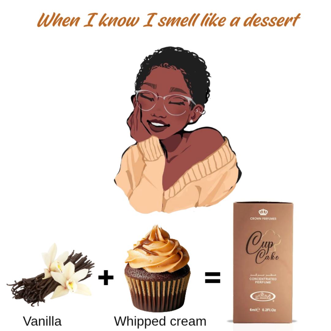 Cup Cake Perfume Oil | Al Rehab Product | Original. Compact Size. 12 - 16 Hrs Long Lasting. Feminine | Perfect for Women / Ladies. Spray and enjoy. Black Friday Sale Deal