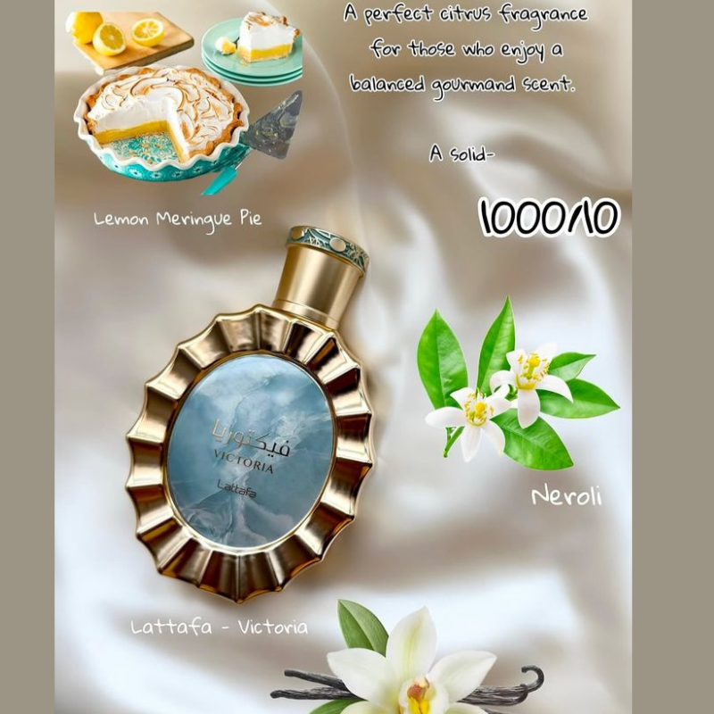 Victoria by Lattafa | Premium Perfume for Women | Fresh Gourmand / Sweet Vanilla Scent | 8 - 10 Hours Long Lasting | 100ML Fragrance worth Gifting Ladies | # Birthday, Anniversary, New Year