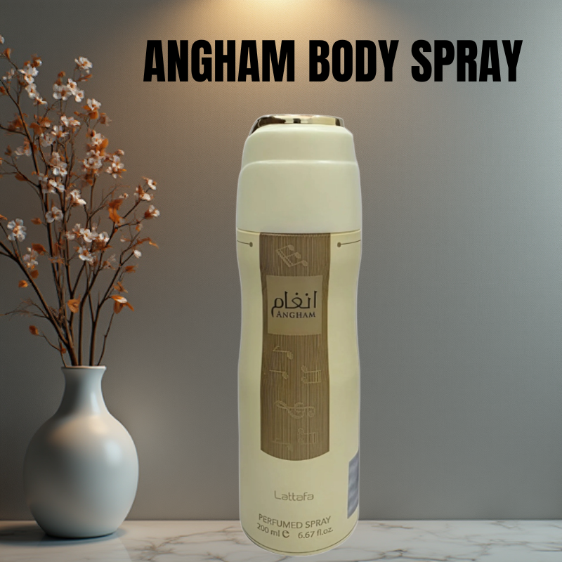 Angham LATTAFA Body Spray | A 200ML Perfume for Women | Creamy Gourmand Aromatic Fragrance Scent | Gift Worthy for the Ladies | Birthday, Anniversary, Valentines, New Year