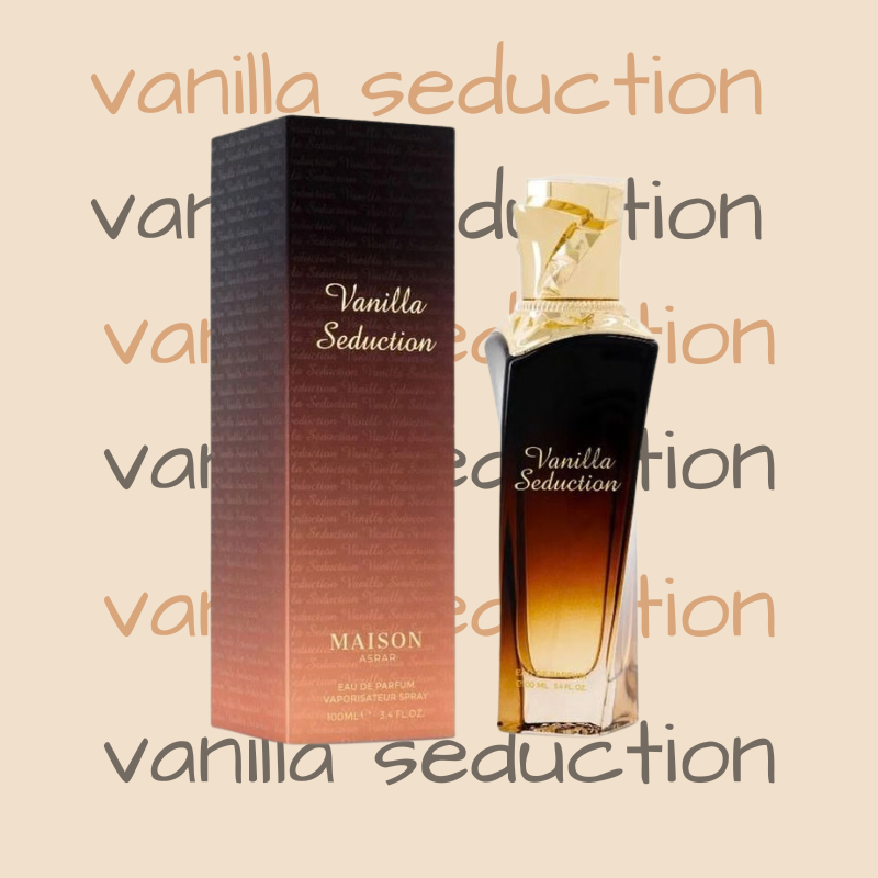 Vanilla Seduction perfume by Maison Asrar | Best of Vanilla Scents | Sweet Vanilla slightly Spicy Spray | Dark Seductive Feminine Fragrance | Gift Ladies / Women | 12 Hrs Long Lasting | Cool / Evening
