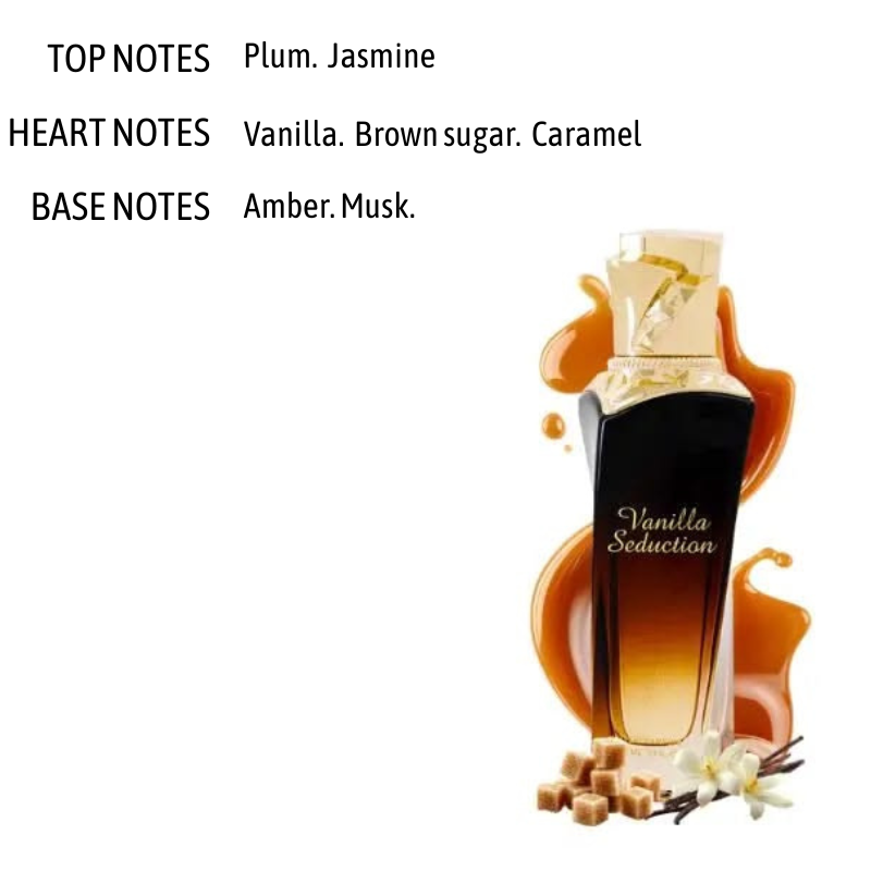 Vanilla Seduction perfume by Maison Asrar | Best of Vanilla Scents | Sweet Vanilla slightly Spicy Spray | Dark Seductive Feminine Fragrance | Gift Ladies / Women | 12 Hrs Long Lasting | Cool / Evening