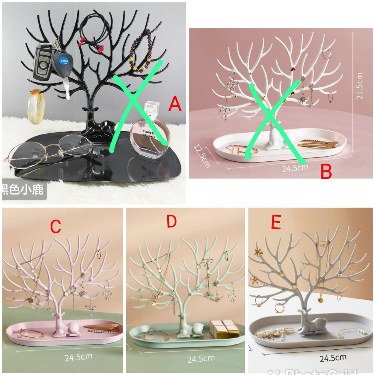 Coral Earrings Necklace Ring Pendant Bracelet Jewelry Cases&Display Stand Tray Tree Storage jewelry