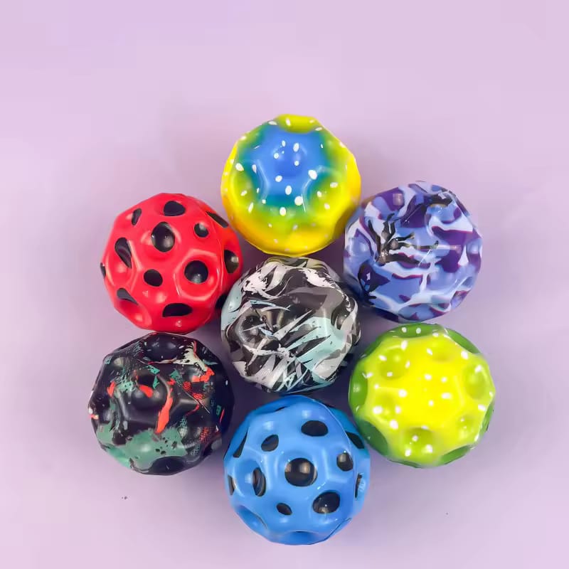 Bouncy Balls Rubber High Bouncing Balls for Kids Sensory Fidget Toys Stress Relief Hole Ball