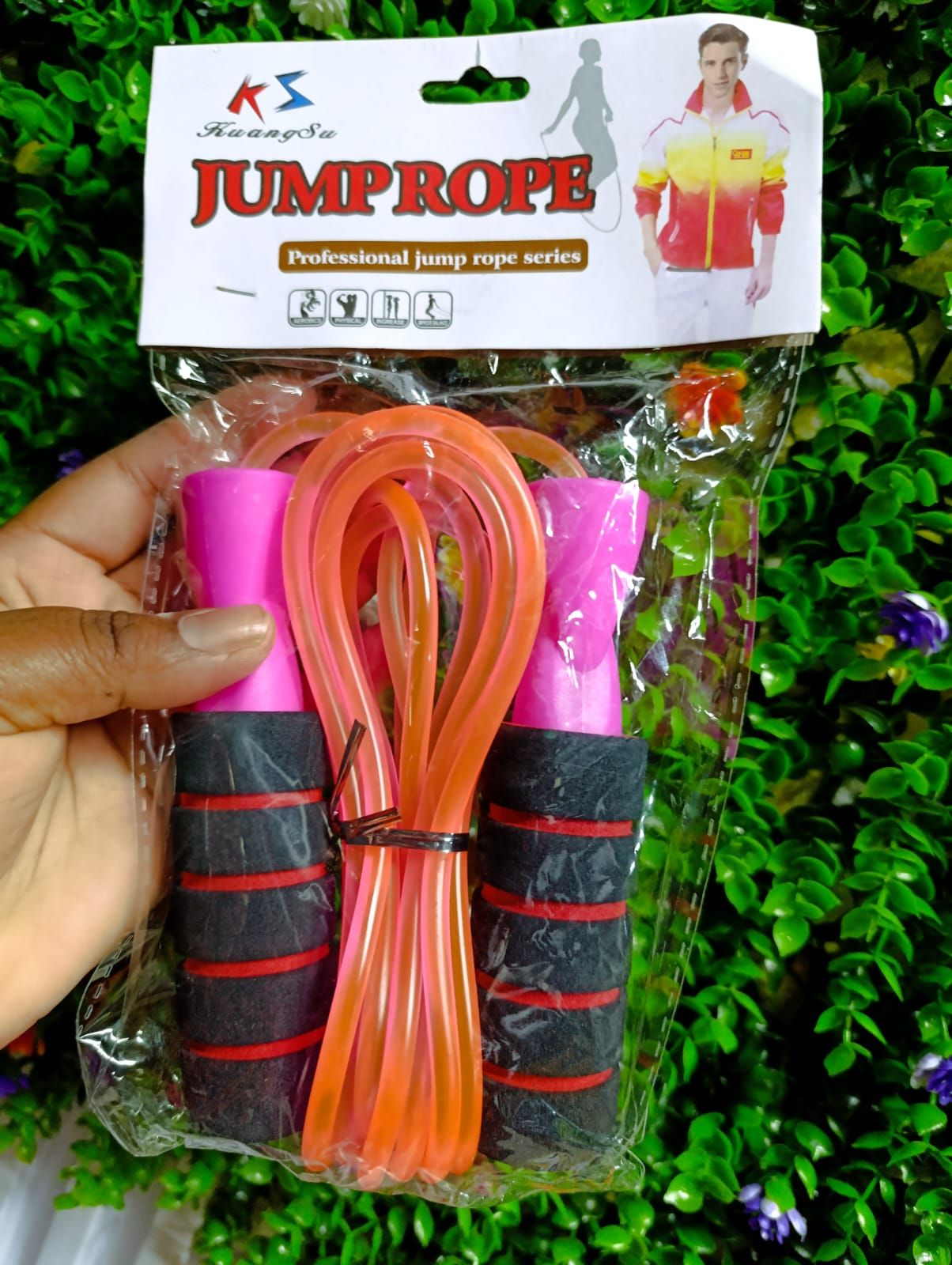 Jump Rope Tangle-Free Rapid Speed Jumping Rope with Ball Bearings, Skipping Rope with Foam Handles for Women Men Kids, Adjustable Jump Rope for Fitness Workout Aerobic Exercise