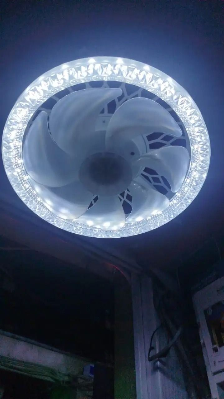 Bulb fan Ceiling fan , fan light , remote controlled , fan bulb ,warm and cold light dimmable kindly watch video below