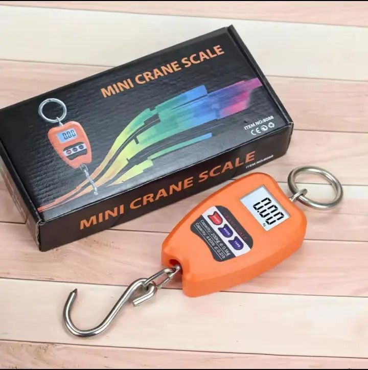 New 440lb/200kg Digital Hanging Scale Handheld Mini Crane Scale with Hooks for Farm Hunting Fishing Outdoor