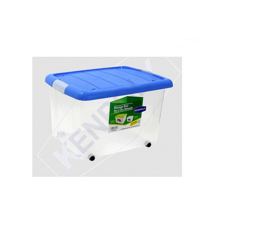 Kenpoly Clear Storage Box with Lid - 35L