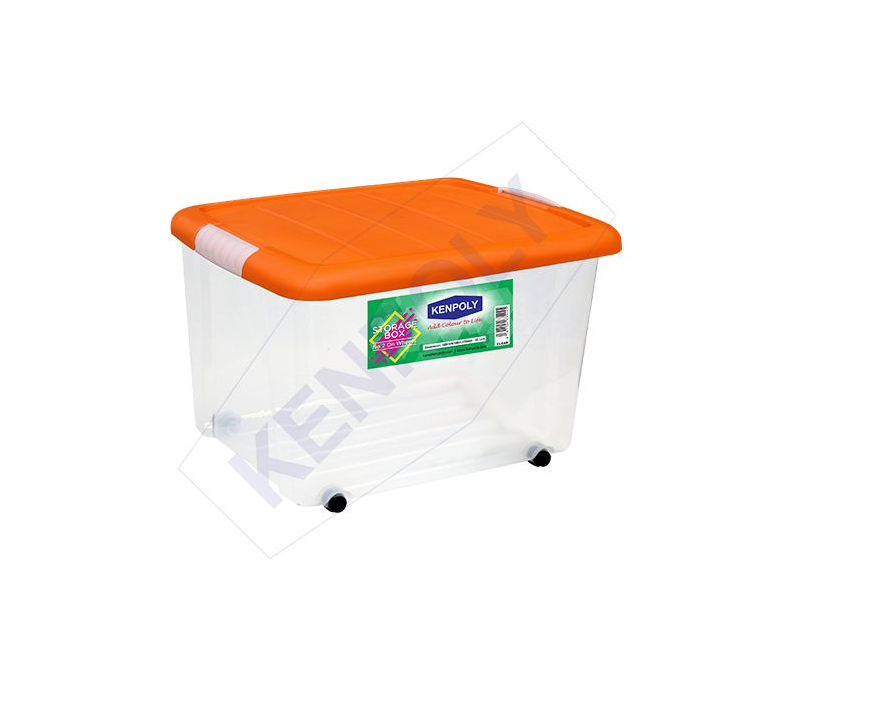 Kenpoly Clear Storage Box with Lid - 35L
