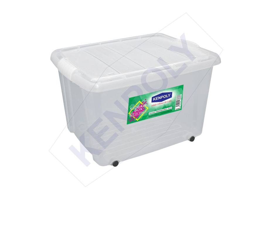 Kenpoly Clear Storage Box with Lid - 35L