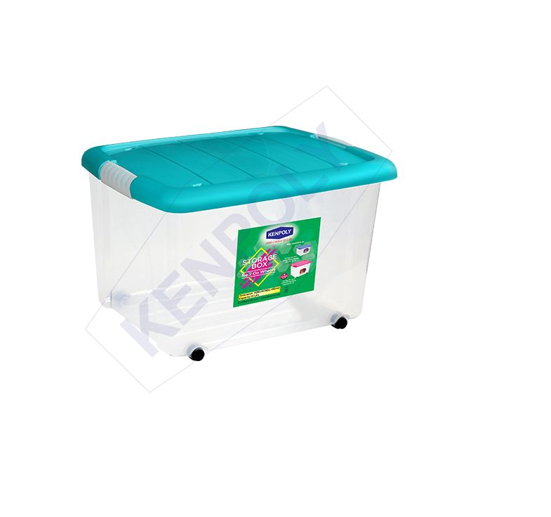 Kenpoly Clear Storage Box with Lid - 35L