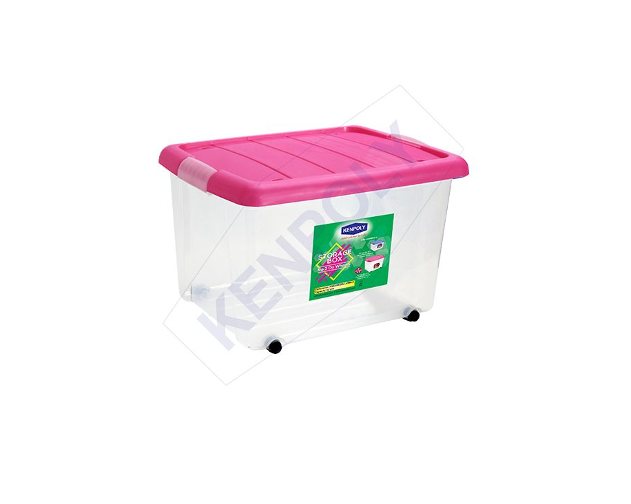 Kenpoly Clear Storage Box with Lid - 35L