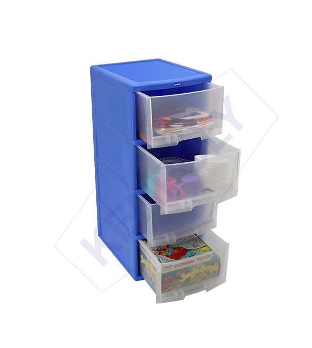 Kenpoly Large Drawer 4 STACK  spacious drawer unit with four stacks is a perfect storage solution for any room