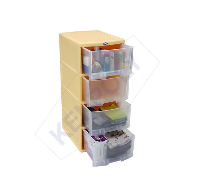 Kenpoly Large Drawer 4 STACK  spacious drawer unit with four stacks is a perfect storage solution for any room