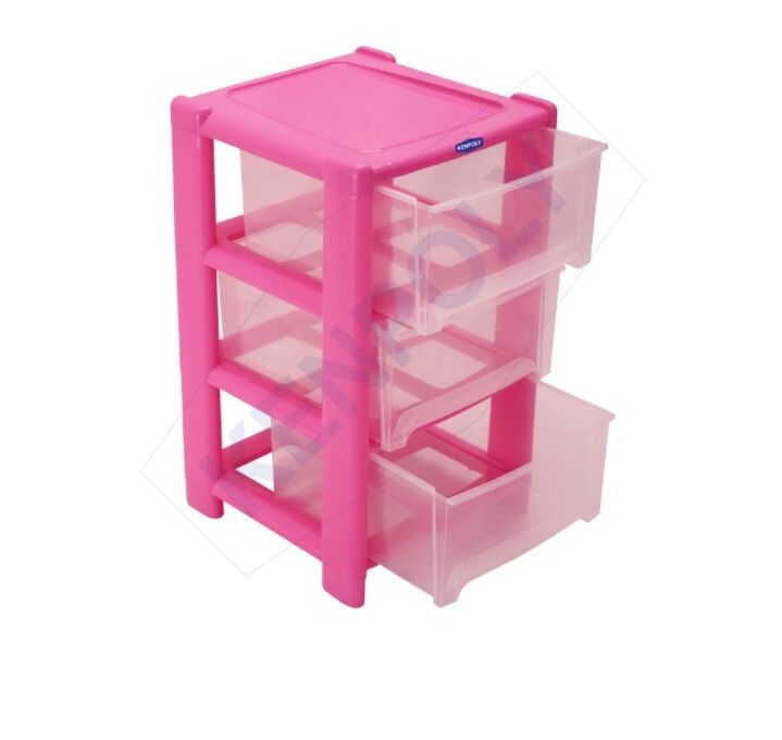 Kenpoly Small Multi-Store-3 Stack Storage Drawer - H653 x W380 x L380 mm  compact drawer unit with three stacks is a versatile storage solution for any space